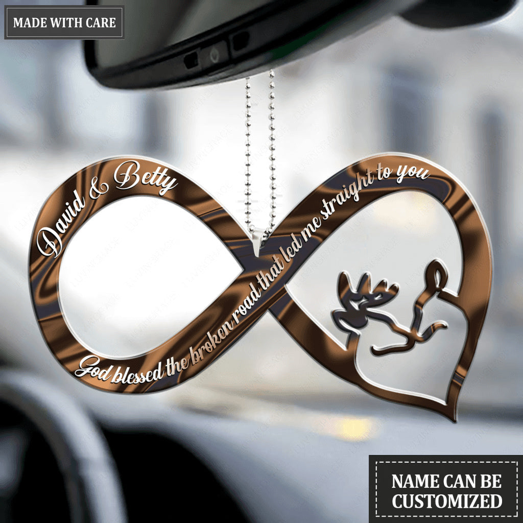 Infinity Deer Couple God Blessed Personalized Ornament