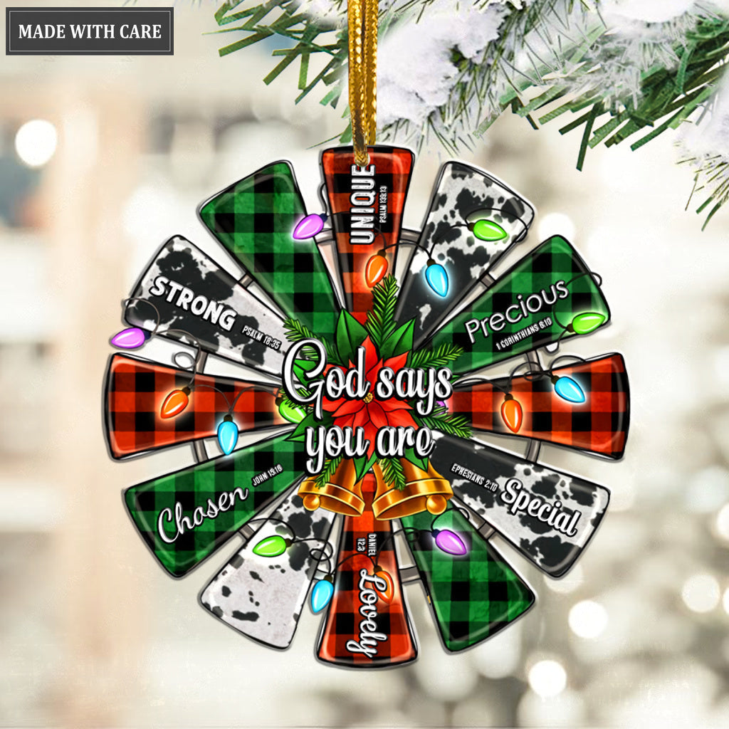 Merry Christmas Windmill God Says You Are Ornament