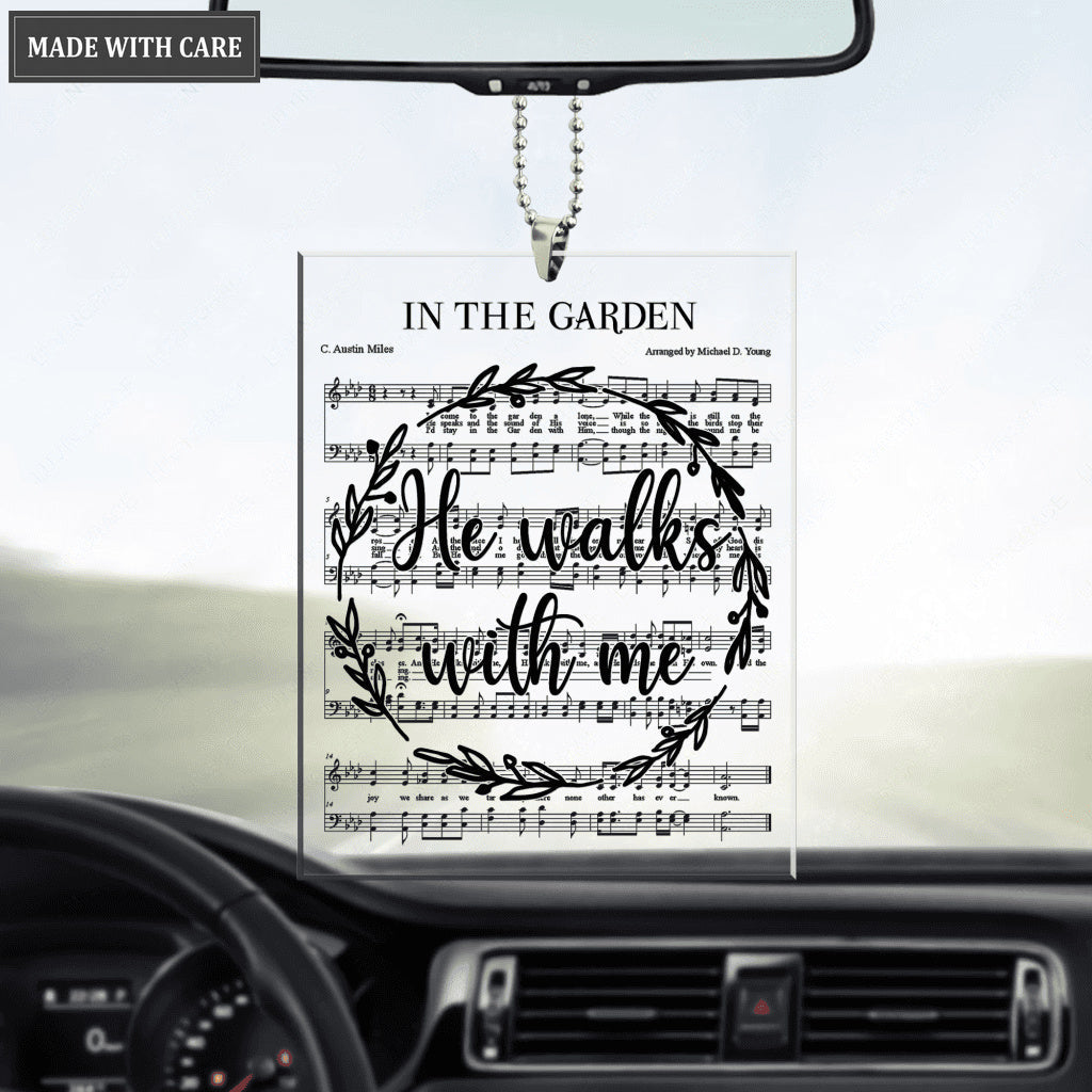 He Walks With Me Music Sheets Ornament
