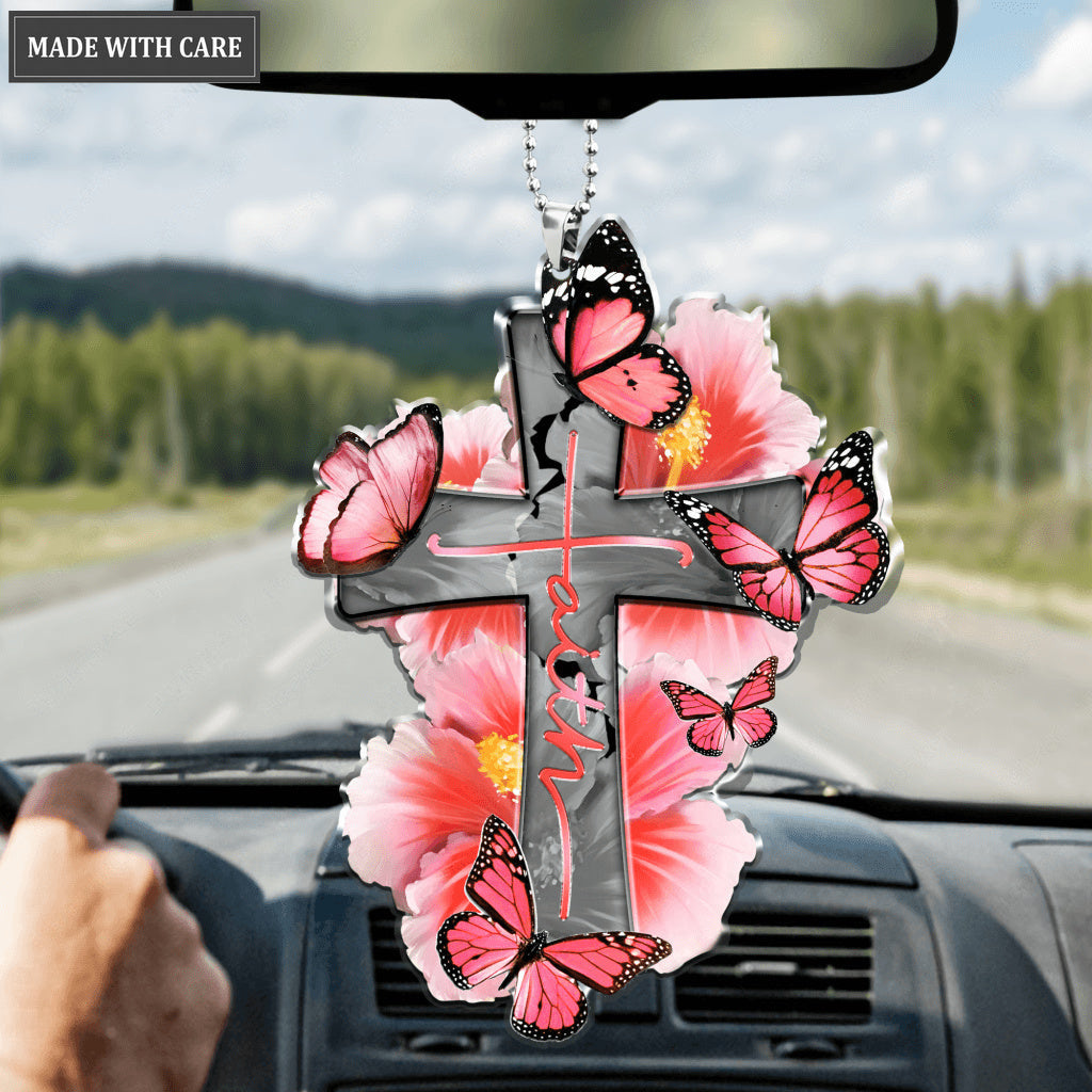 Hibicus Faith Butterfly Ornament
