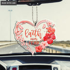 Hibiscus Heart Butterflies Faith Over Fear Ornament