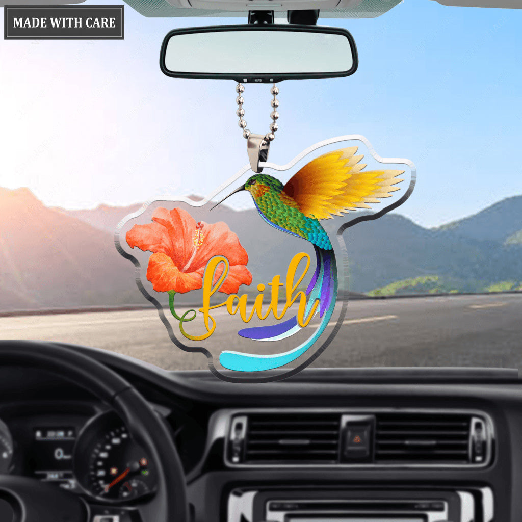 Hummingbird Hibiscus Faith Ornament