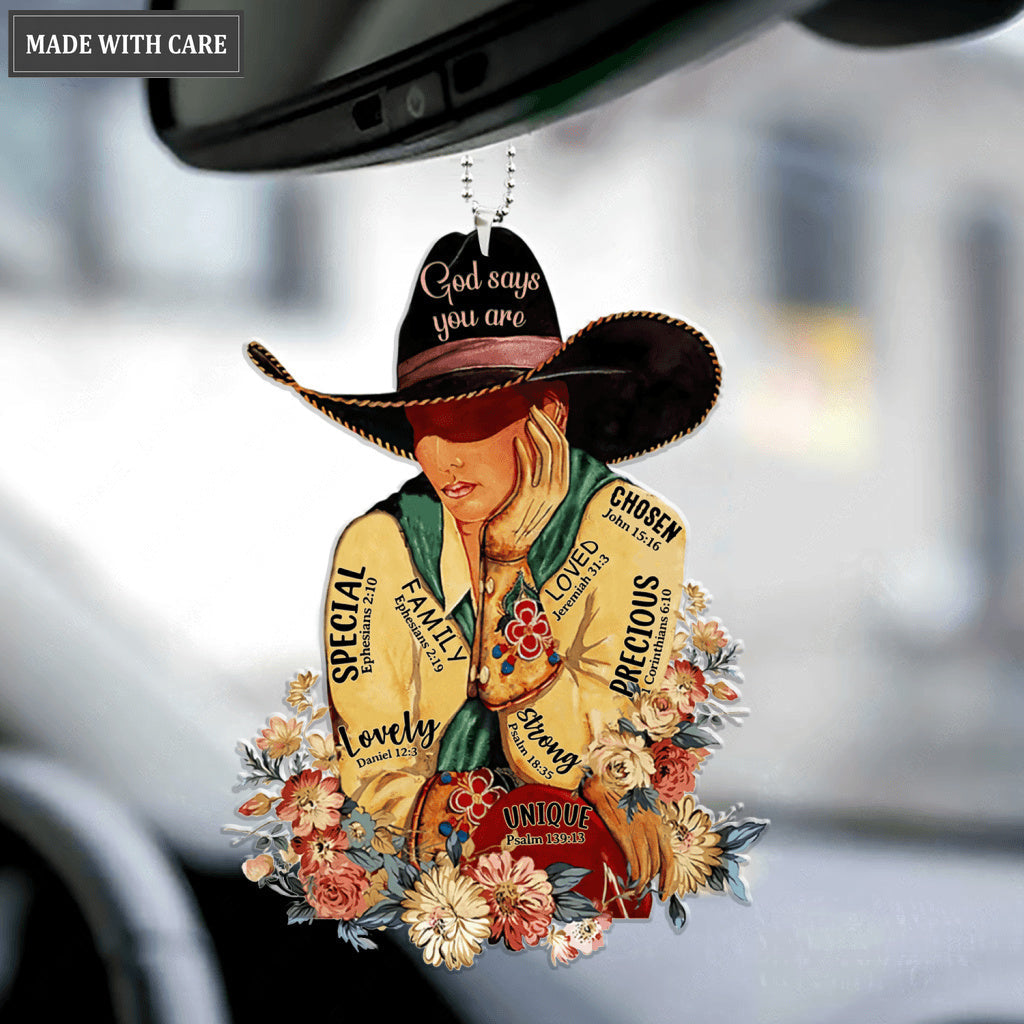 Cowgirl God Says You Are Ornament