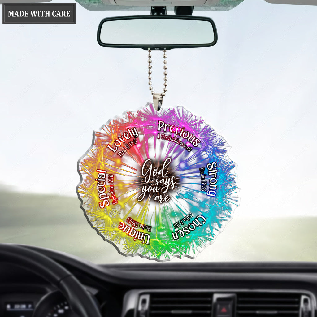 Rainbow Dandelion You Are Special Ornament