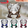 Hologram Deers For Couple Personalized Keychain