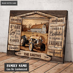 Personalized Open Window Family Farmer Canvas Wall Art
