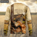 Country Love Horse Couple God Blessed Wool Sweatshirt