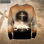 Cross Jesus Hand Walk By Faith Not By Sight Hoodie