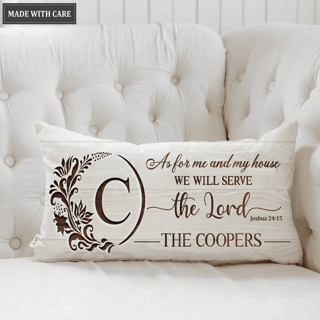 Personalized Pillow Family Serve The Lord