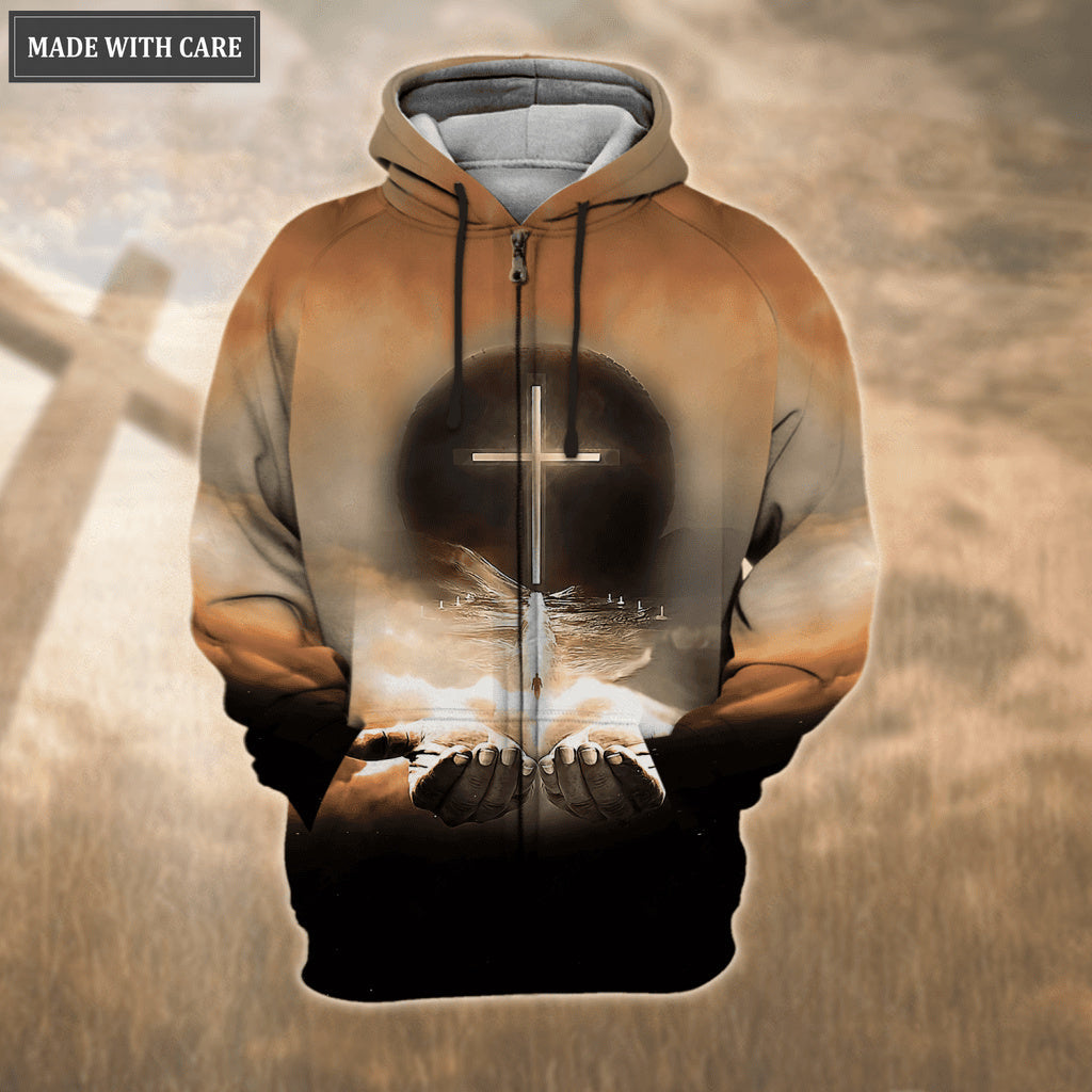 Cross Jesus Hand Walk By Faith Not By Sight Hoodie