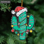 Christmas Cactus God Says You Are Ornament