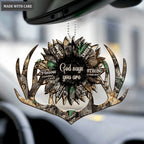 Camo Antler And Sunflower God Says You Are Ornament