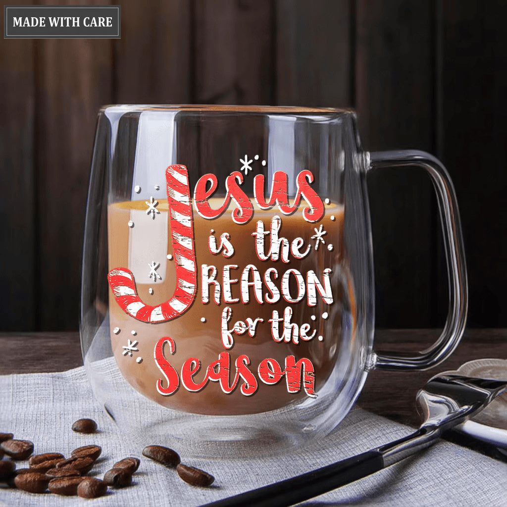 Jesus REASON Season Doubled-Wall Glass Mug
