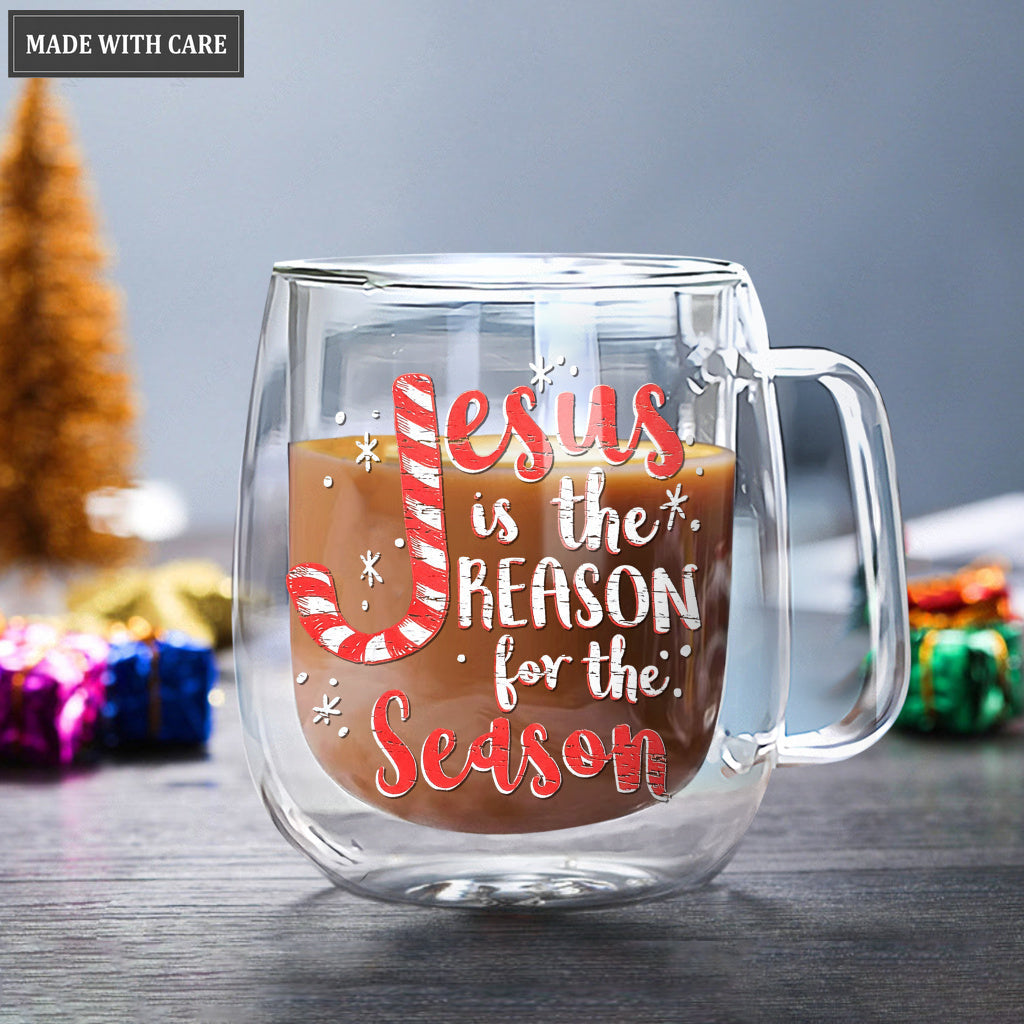 Jesus REASON Season Doubled-Wall Glass Mug