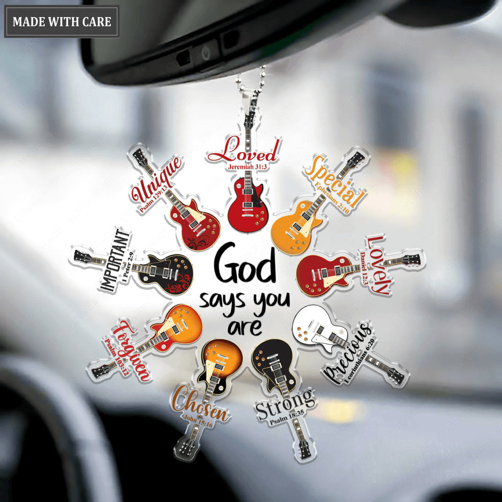 Set Of Electric Guitars God Says You Are Ornament