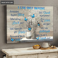 Blue Butterfly What Will My Heart Feel Wall Art