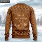 Thanksgiving Pumpkin Maple Wool Knitted Pattern There Is Always Ugly Sweater