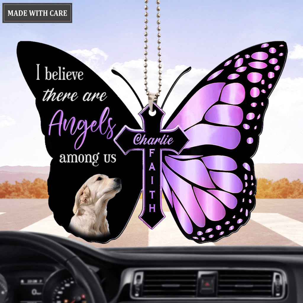 Dog Angels Among Us Memorial Personalized Ornament