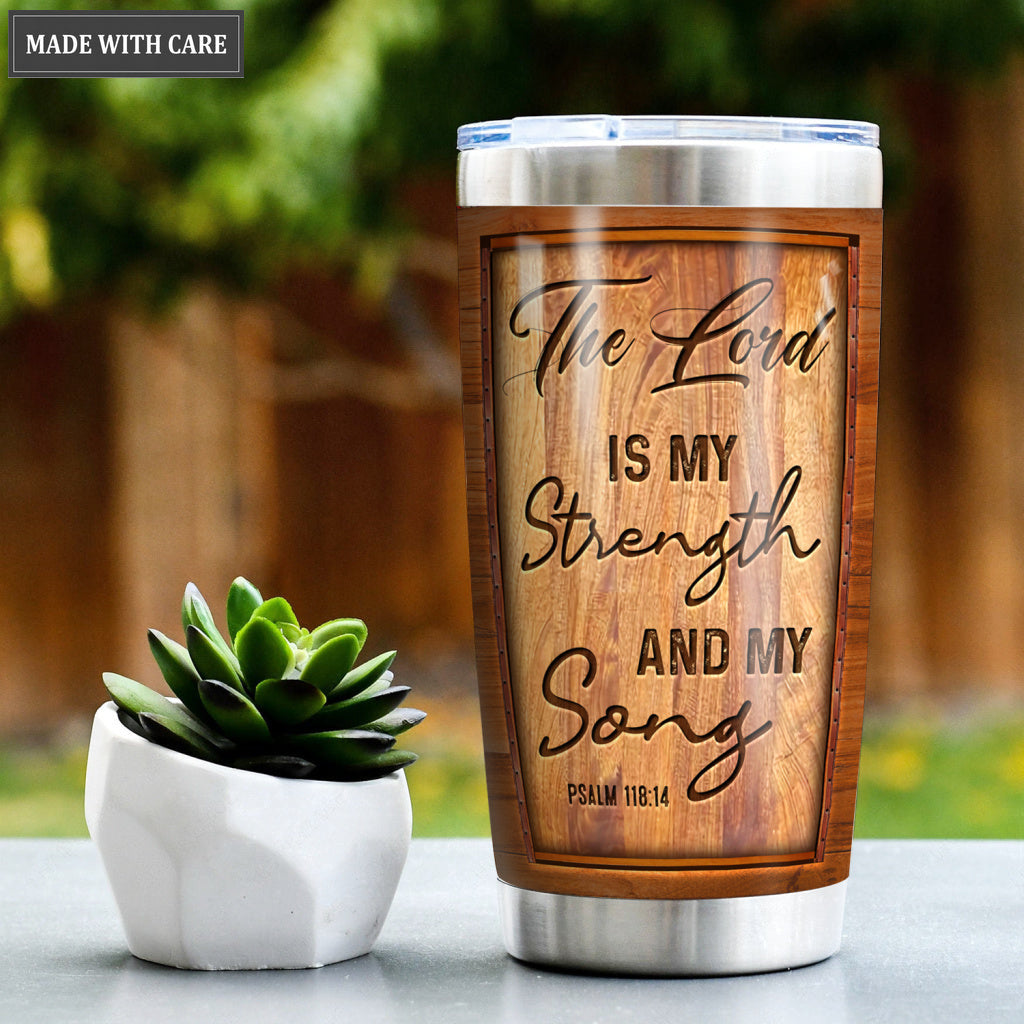 Guitar The Lord Is My Strength Personalized Tumbler
