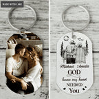 Personalized Old Couple Stainless Steel Keychain