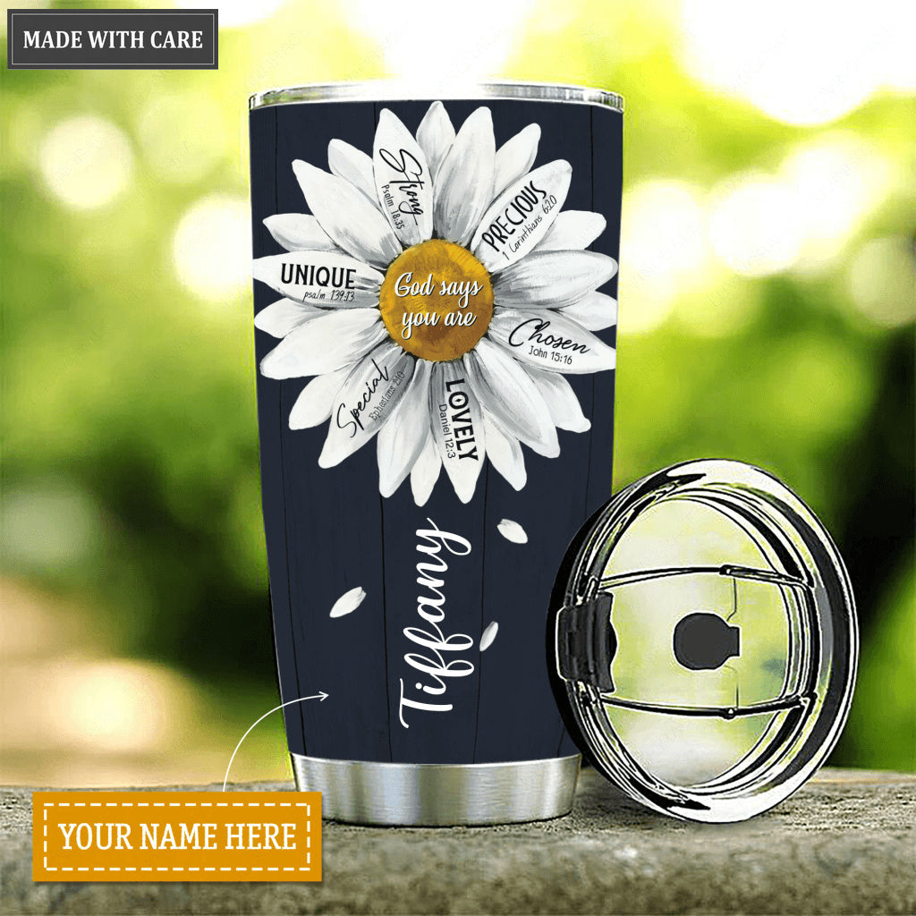 God says you are personalized tumbler