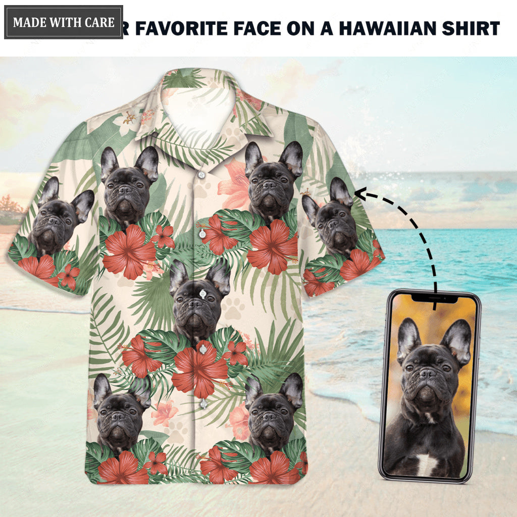 Tropical Summer Hawaii Upload Image Family, Dog, Cat - Personalized Custom Unisex Hawaiian Shirt