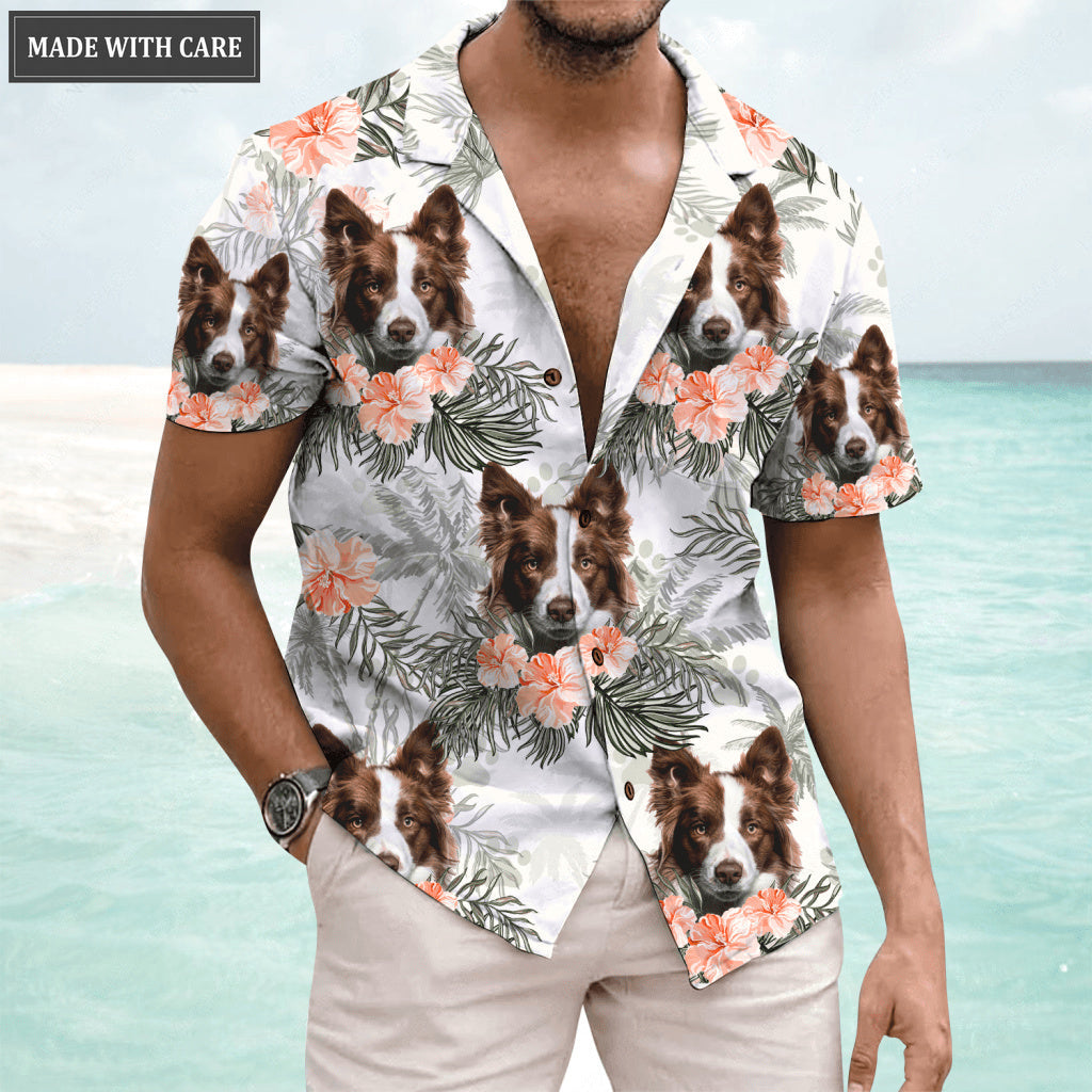 Tropical Summer Hawaii Upload Image Family, Dog, Cat - Personalized Custom Unisex Hawaiian Shirt
