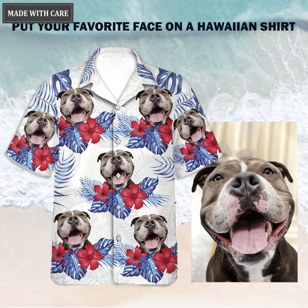 Tropical Summer Hawaii Upload Image Family, Dog, Cat - Personalized Custom Unisex Hawaiian Shirt