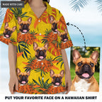 Tropical Summer Hawaii Upload Image Family, Dog, Cat - Personalized Custom Unisex Hawaiian Shirt