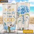 Hydrangea Be Still Personalized Tumbler