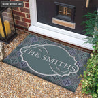 Luvingrace M21 Decorative Monogram Collection Family Name Personalized Doormat