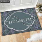 Luvingrace M21 Decorative Monogram Collection Family Name Personalized Doormat