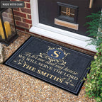 Printfamily M23 Decorative Monogram Collection As For My House Personalized Doormat