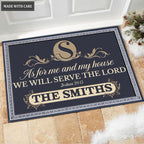 Printfamily M25 Decorative Monogram Collection As For My House Personalized Doormat