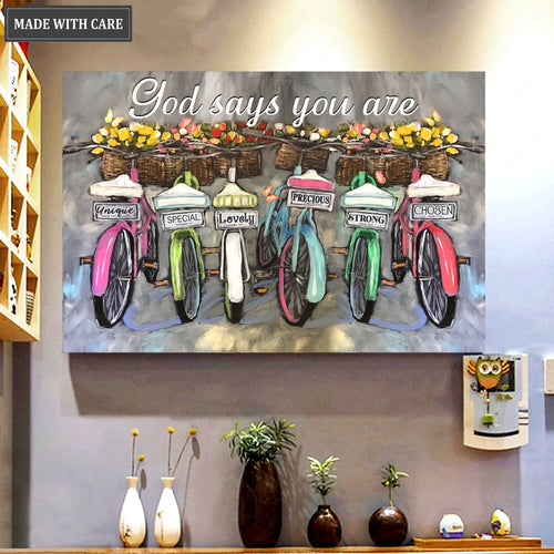 Bicycles God Says You Are Wall Art