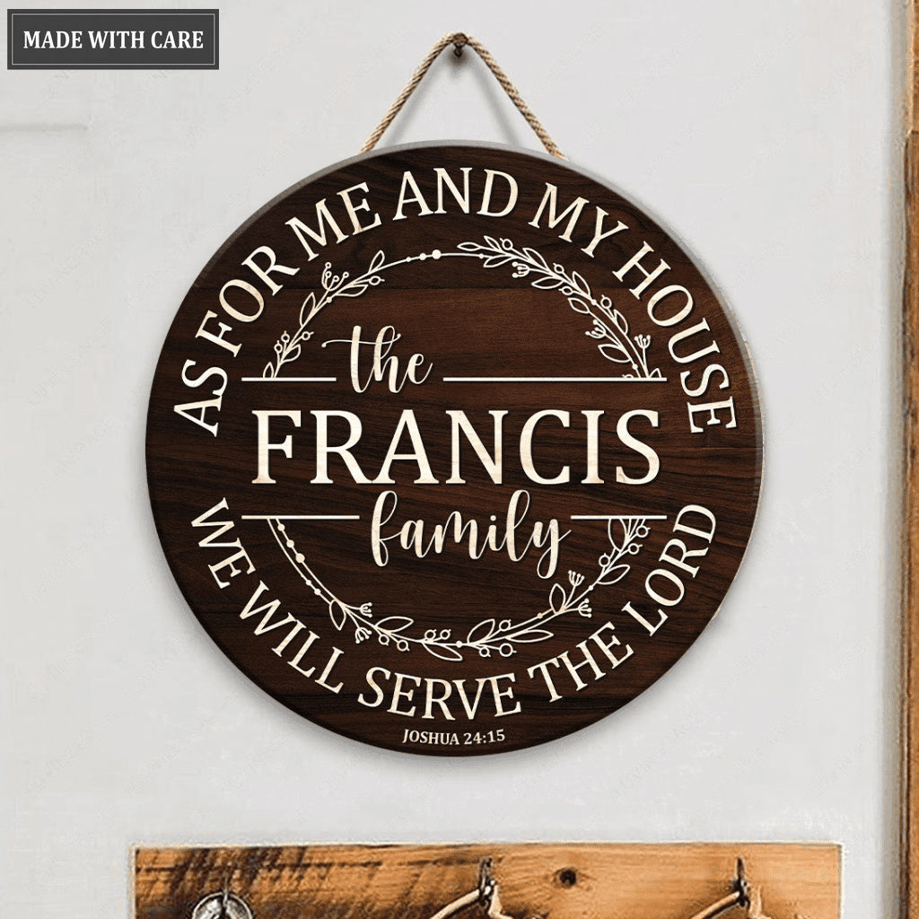 Customized Family Name As for my house Circle Sign