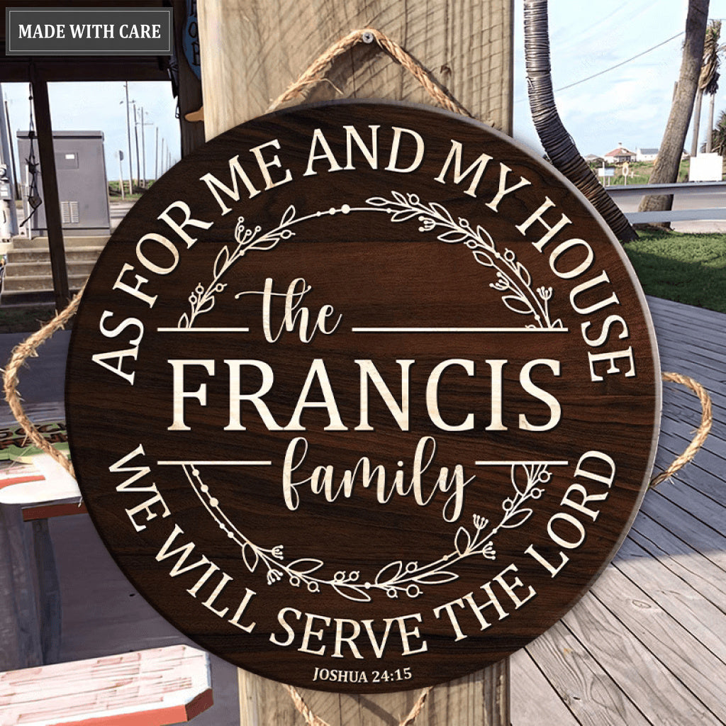 Customized Family Name As for my house Circle Sign
