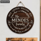 Customized Serve The Lord Circle Sign Full Name of The Family