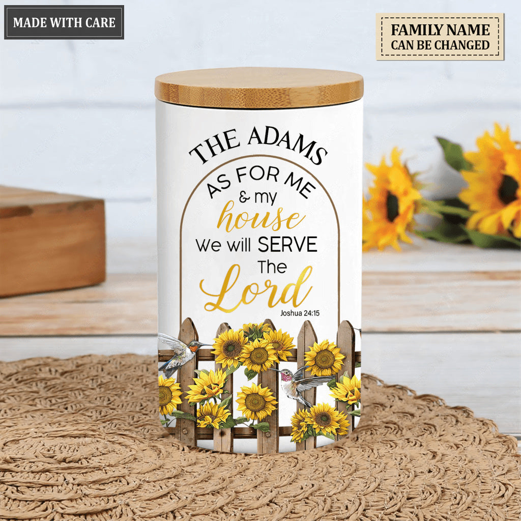 Personalized Serve The Lord Ceramic Gratitude Jar