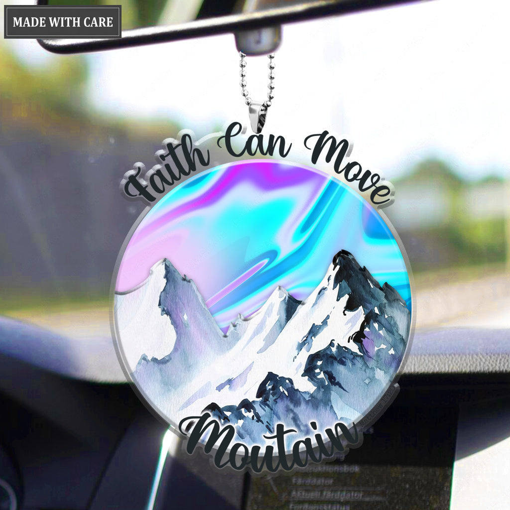 Faith Can Move Mountain Hologram Ornament