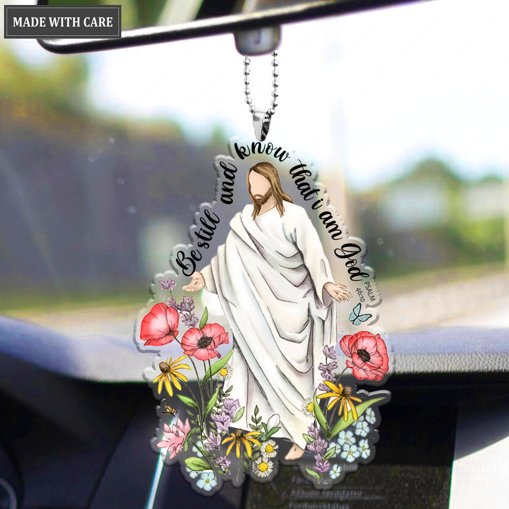 Flowers Around Jesus Be Still Ornament