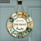 Personalized Serve The Lord Round Rustic Circle Sign