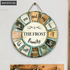 Personalized Serve The Lord Round Rustic Circle Sign