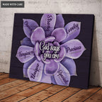 Purple Succulent God Says You Are Wall Art