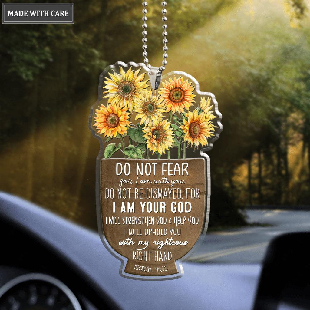 Sunflower Pot Do Not Fear Ornament