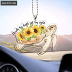 Sunflower Turtle Walk By Faith Ornament