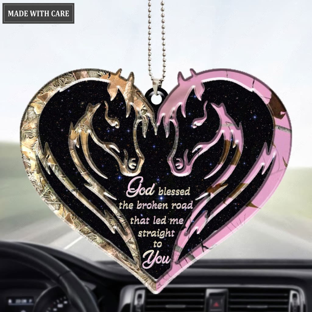 Lunvingrace M13 Horse Couple God Blessed Personalized Ornament