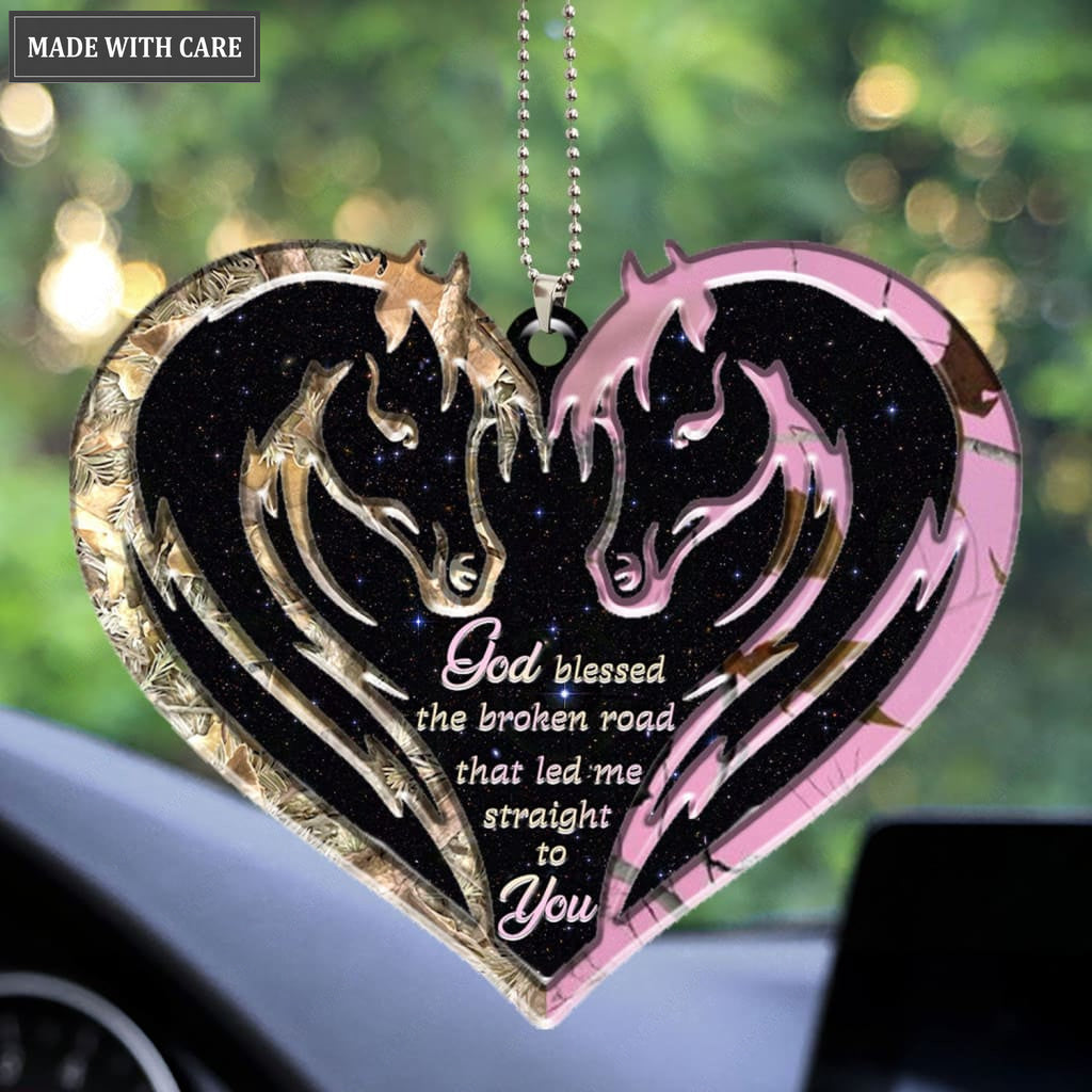 Lunvingrace M13 Horse Couple God Blessed Personalized Ornament
