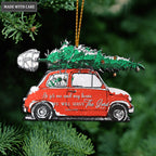 Car And Christmas Tree Serve The Lord Ornament