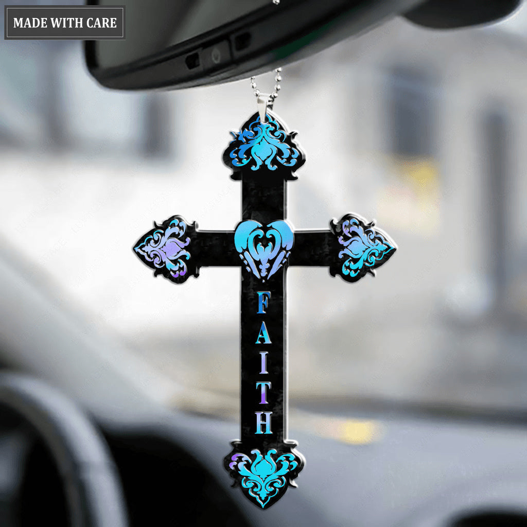 Hologram Faith Cross Ornament